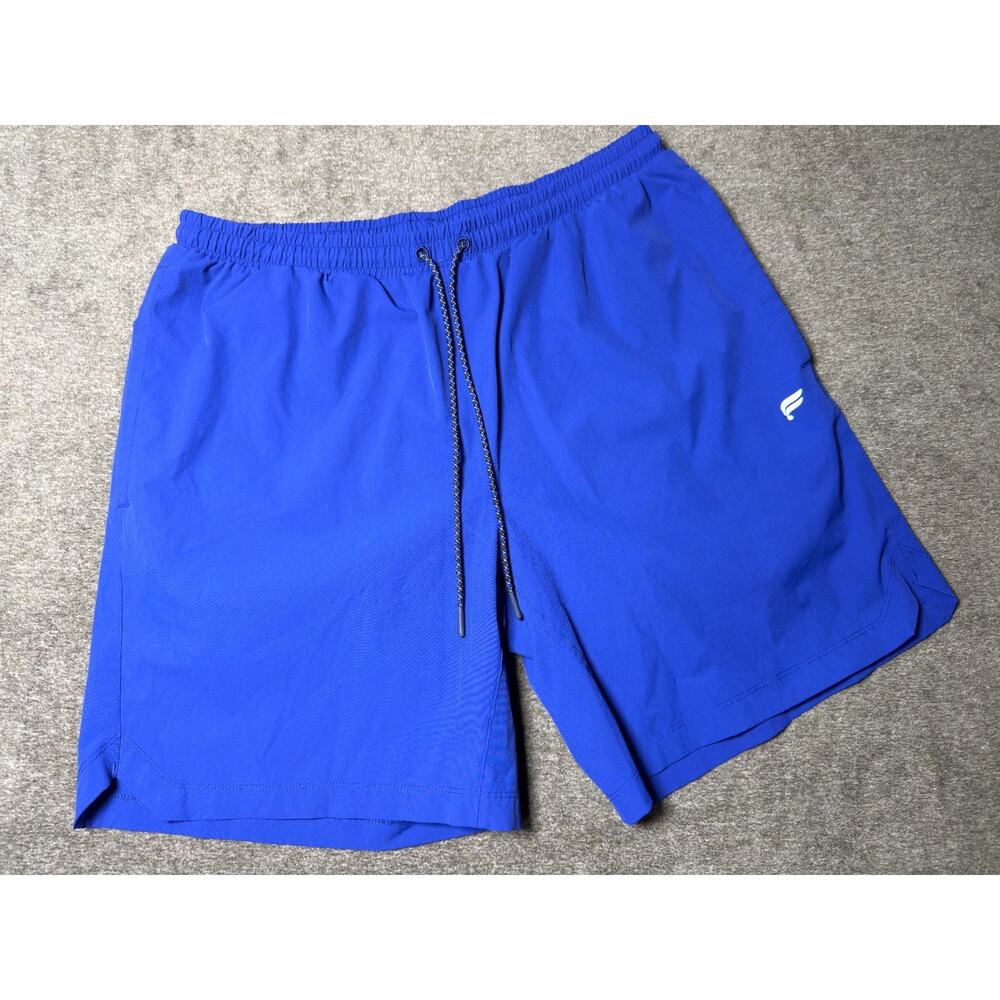 Fabletics Mens The Swim Trunks 7" Large Lined Stretch Admiral Blue Athletic